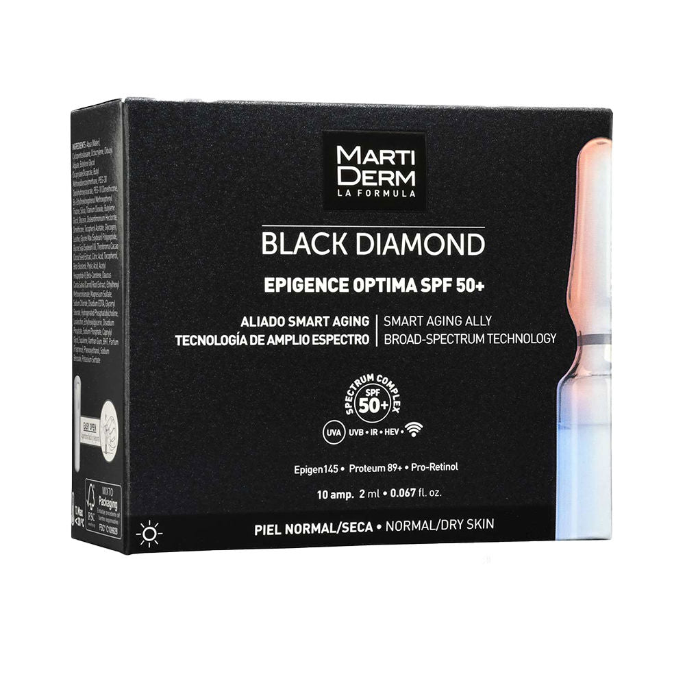 MARTIDERM BLACK DIAMOND EPIGENCE OPTIMA ampoules for normal-dry skin SPF50+ 10 x 2 ml
