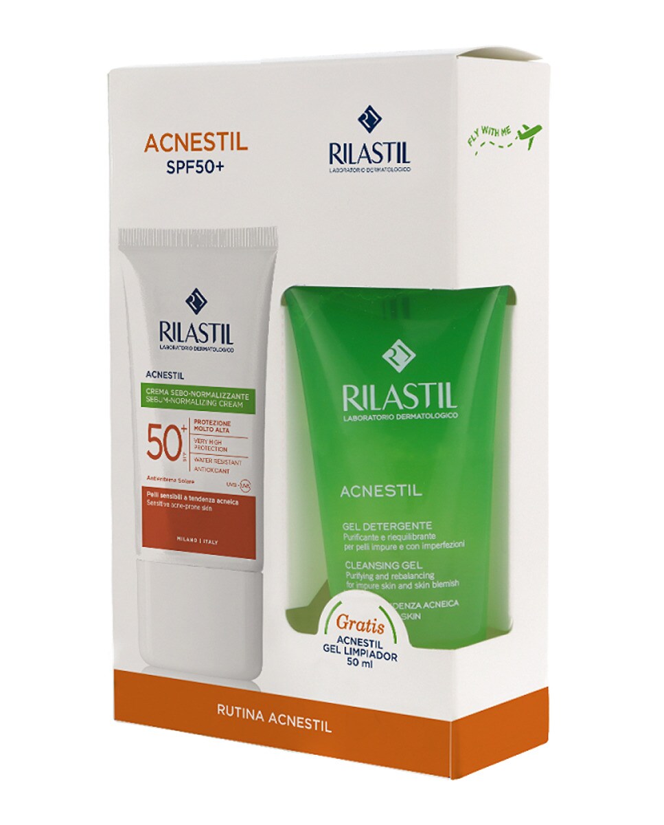 RILASTIL SUN SYSTEM ACNESTIL SPF50+ set 2 pz