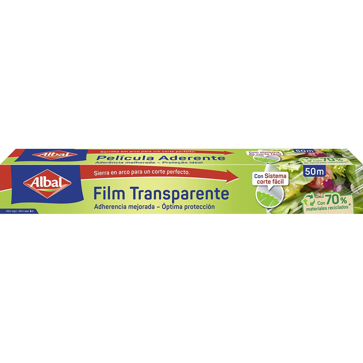 ALBAL FILM TRANSPARENTE con sistema corte fácil 50 metros