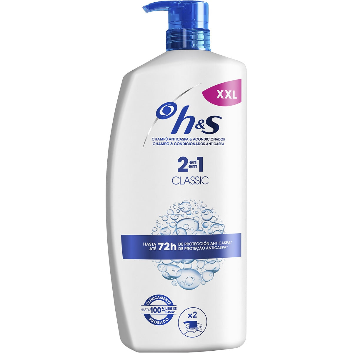 HEAD & SHOULDERS H&S Classic 2in1 shampoo e balsamo antiforfora 1000 ml dispenser