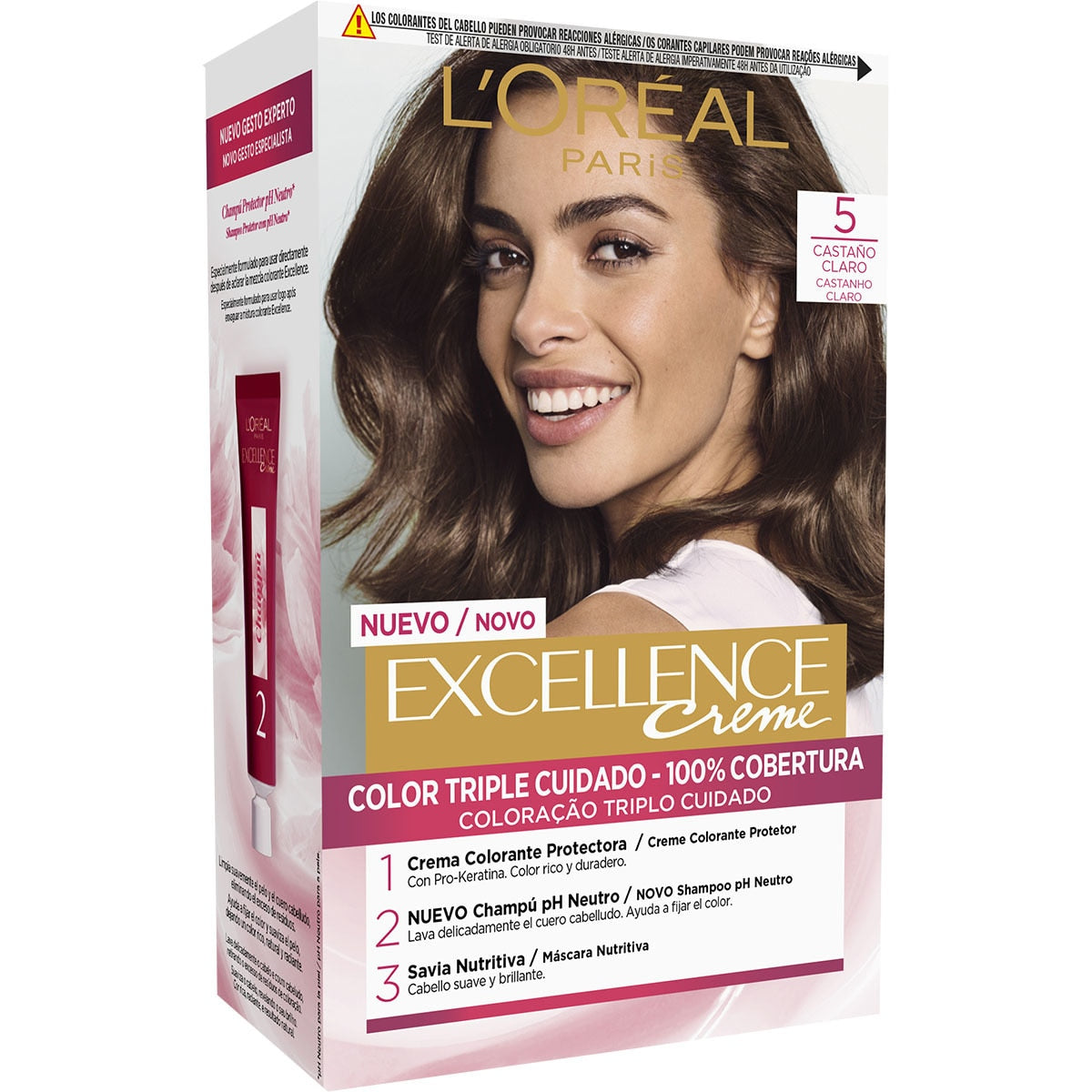 L'ORÉAL PARIS EXCELLENCE Crema colorante #5-castano chiaro 192 ml