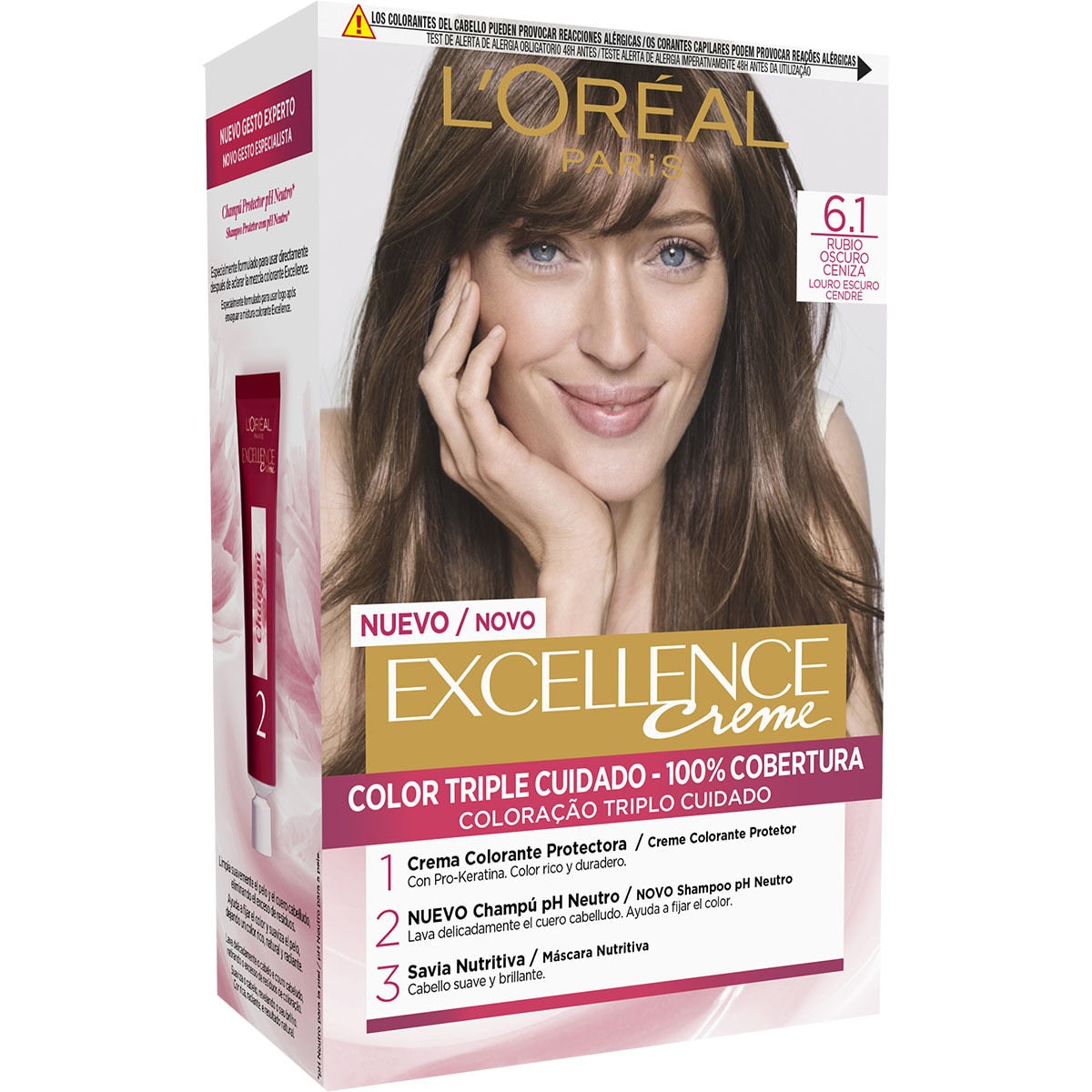 L'ORÉAL PARIS EXCELLENCE Tinta in crema #6.1-biondo cenere scuro 192 ml