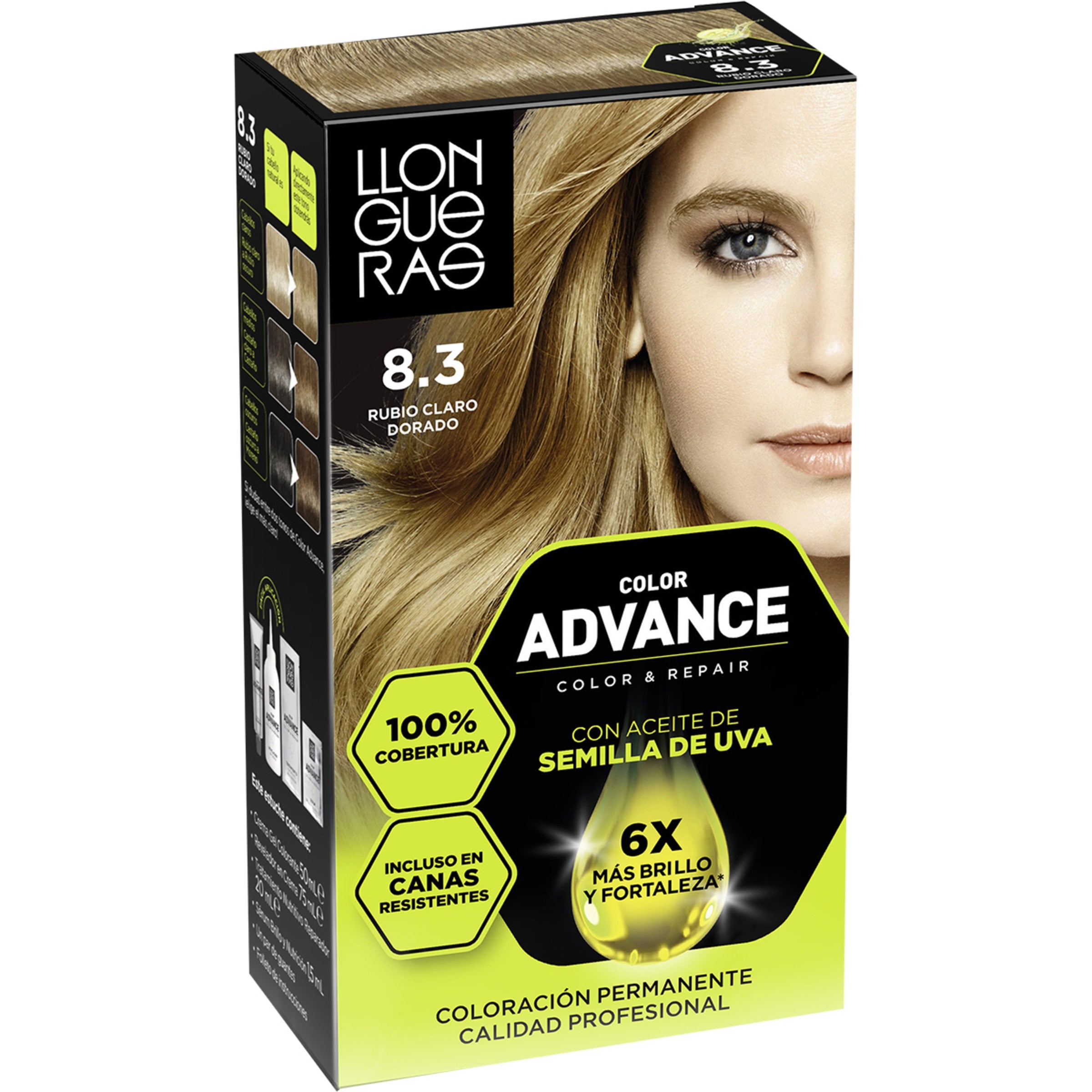 LLONGUERAS COLOR ADVANCE #8,3-rubio claro dorado 1 u