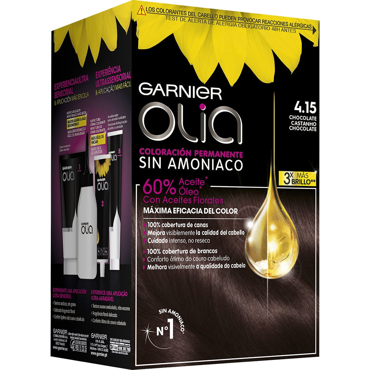 GARNIER OLIA colorazione permanente senza ammoniaca #4.15-cioccolato 1 pz