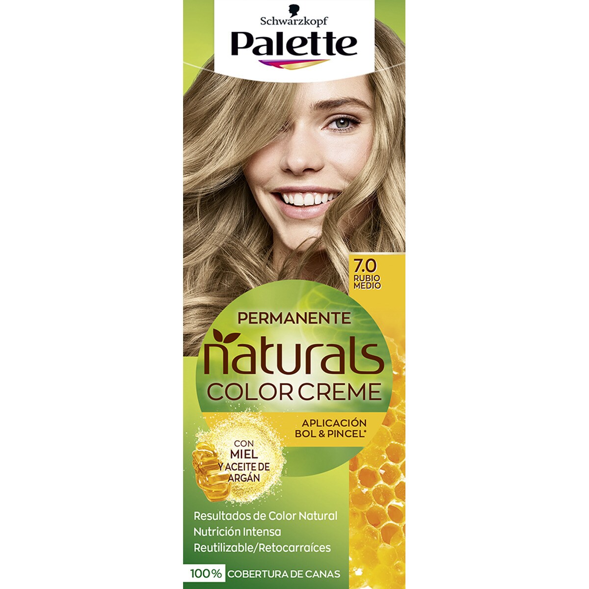 Tinta NATURAL PALETTE #7.0-biondo medio 1 u