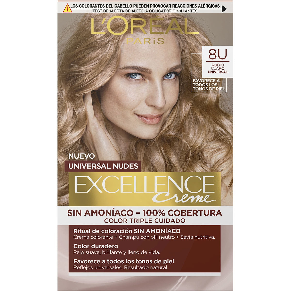 L'ORÉAL PARIS EXCELLENCE NUDES tinta #8u-biondo chiaro 5 u