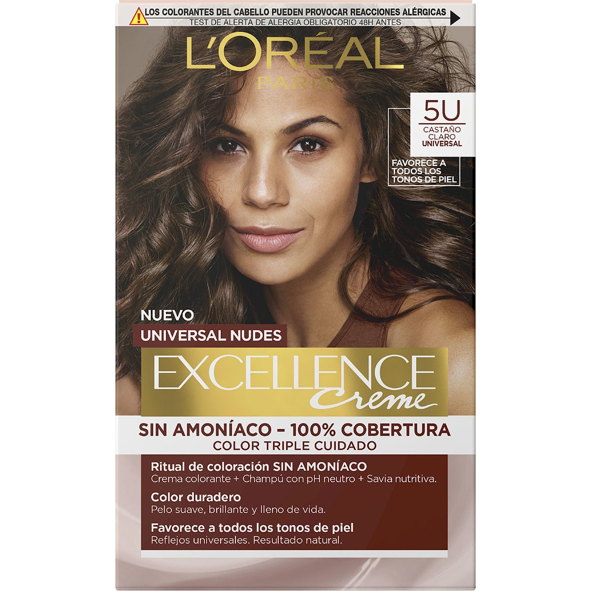 L'ORÉAL PARIS EXCELLENCE NUDES tinta #5u-castano chiaro 5 u