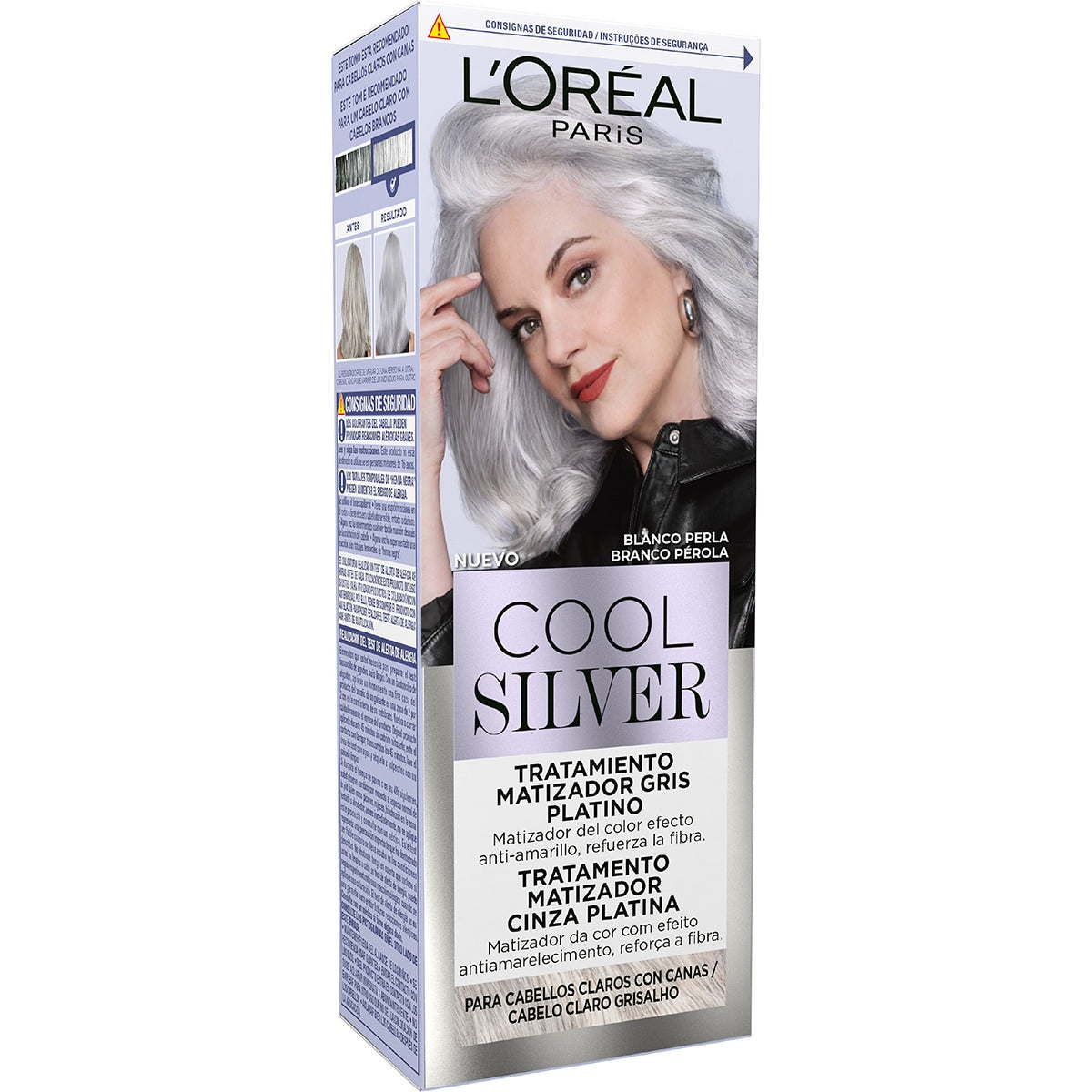 L'ORÉAL PARIS COOL SILVER trattamento tonificante grigio platino #Pearl White 1 pz