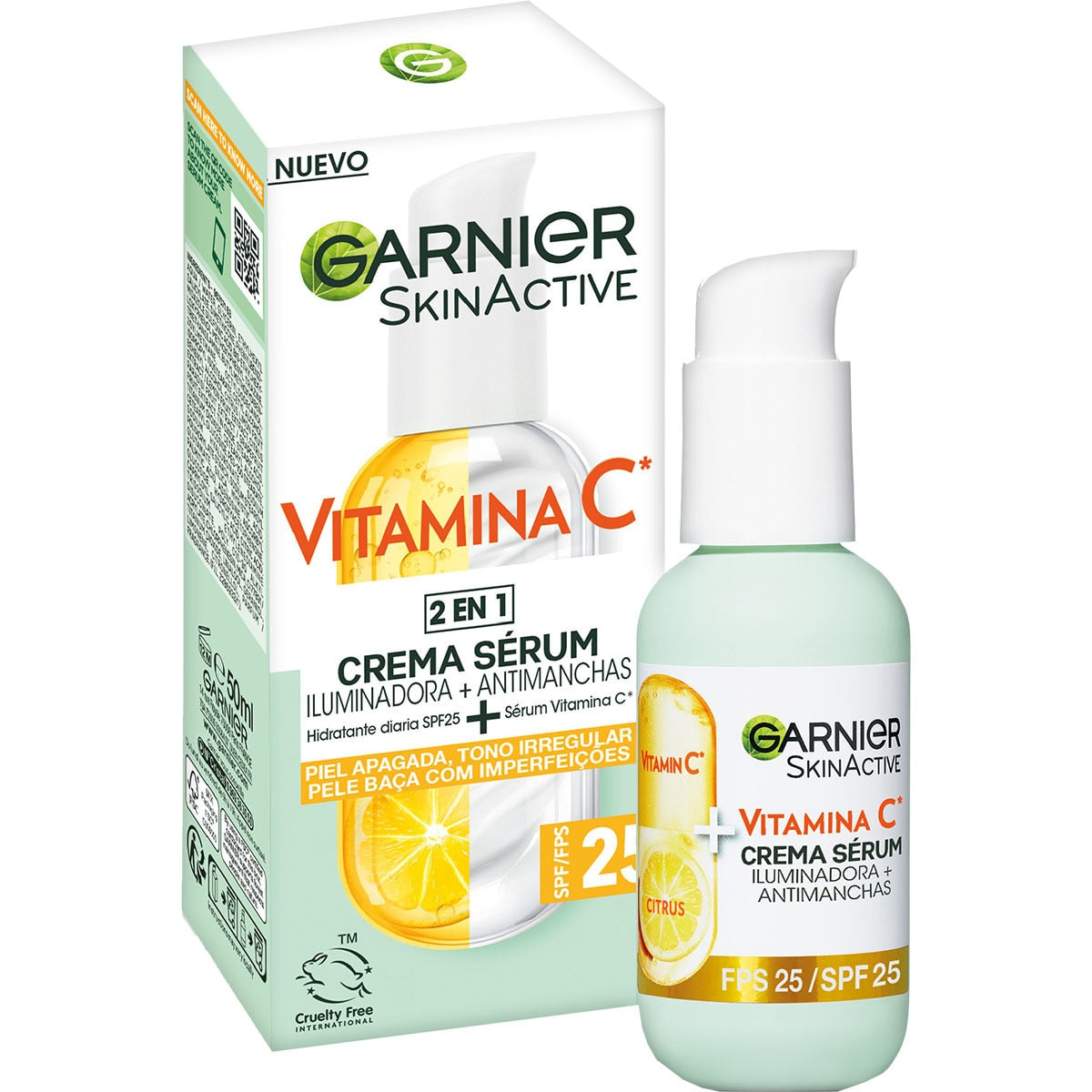 GARNIER VITAMINA C crema siero illuminante + anti-macchie 2in1 SPF25 50 ml