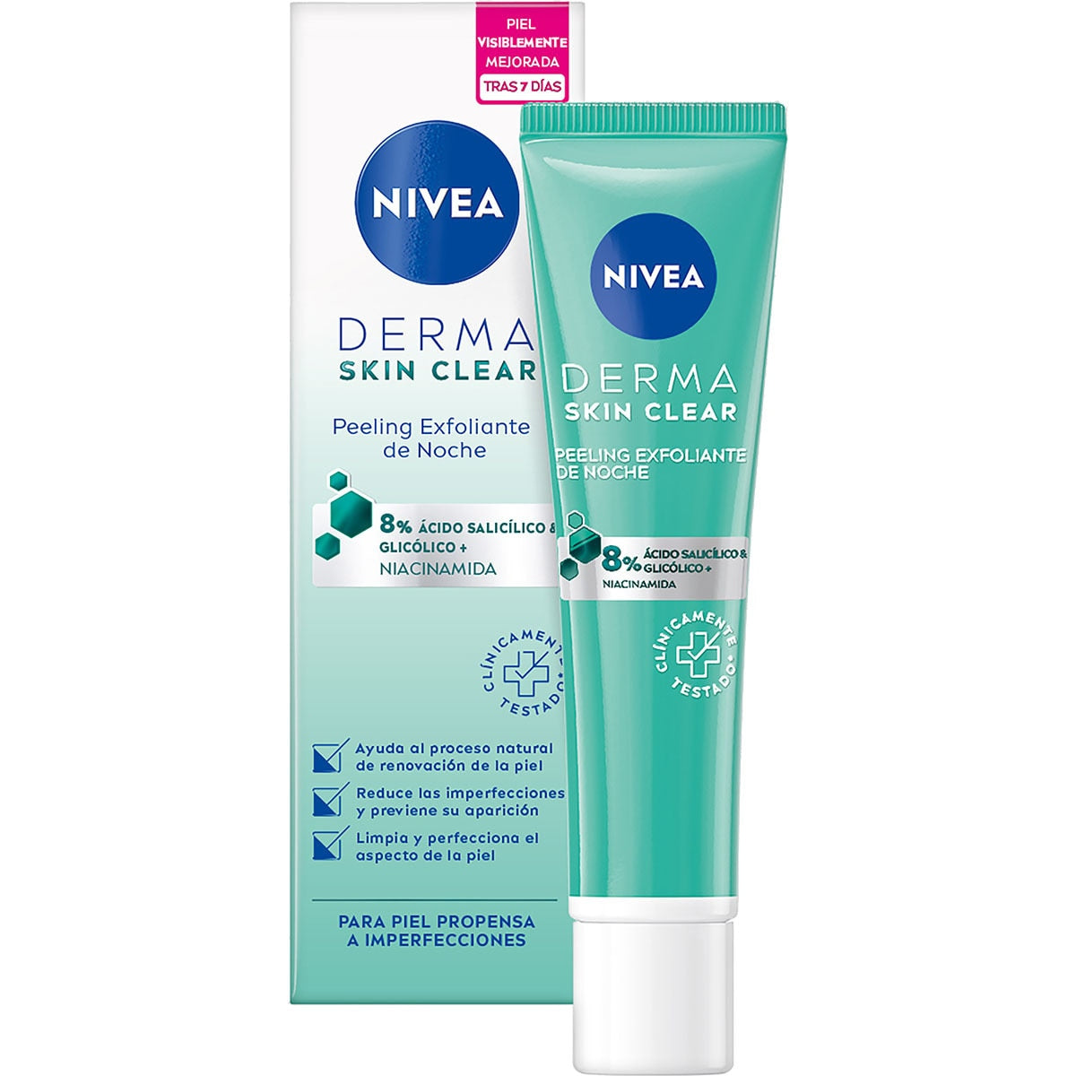 NIVEA DERMA SKIN CLEAR peeling esfoliante viso notte 40 ml