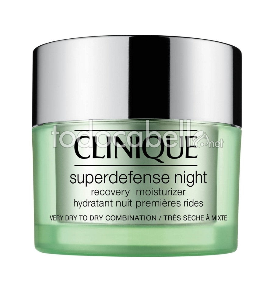 CLINIQUE SUPERDEFENSE NIGHT trattamento idratante recupero I/II 50 ml