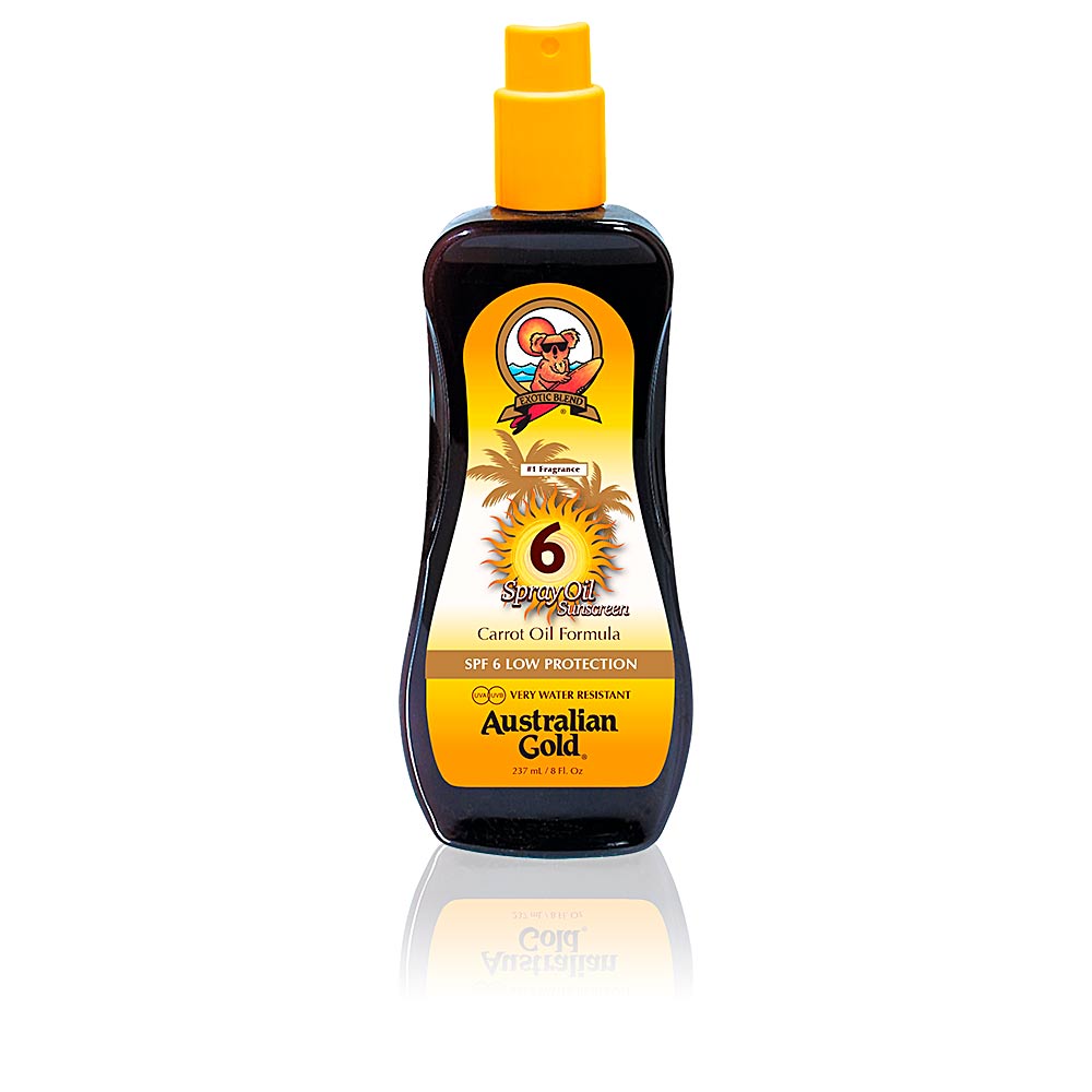 AUSTRALIAN GOLD ÉCRAN SOLAIRE FPS 6 spray formule à l'huile de carotte 237 ml
