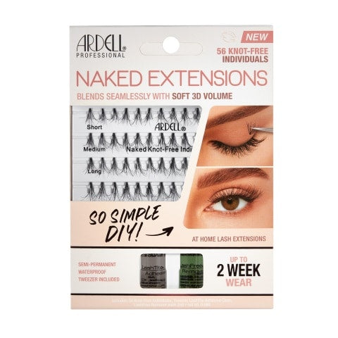 ARDELL NAKED EXTENSIONS SOFT 3D VOLUME x 56 knot-free individuals #black 1 u