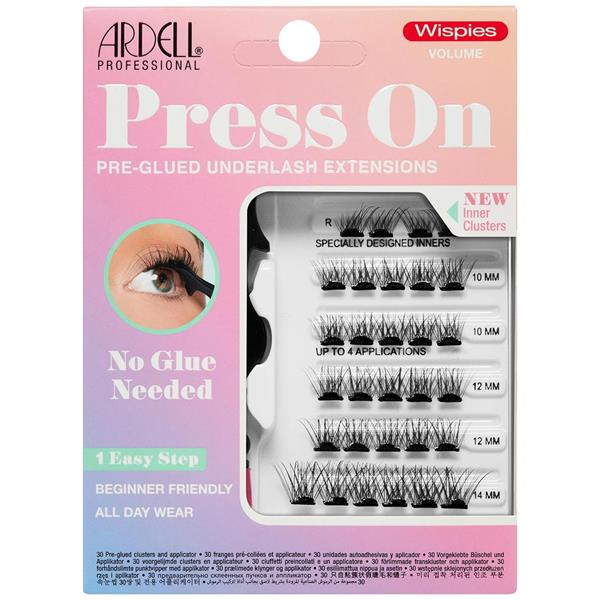 ARDELL PRESS ON pre-glued underlash extensions #wispies volume 30 u
