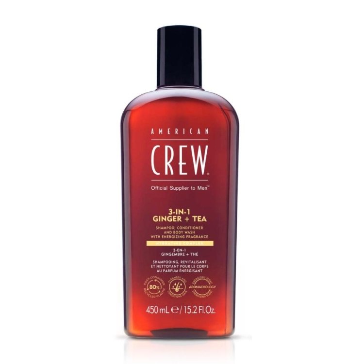 AMERICAN CREW 3-IN-1 GINGER + TEA shampoo 450 ml