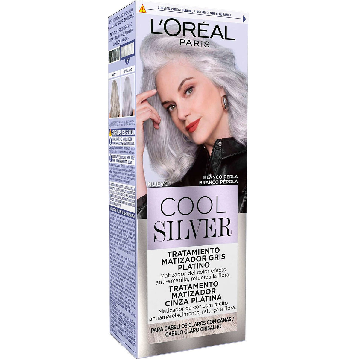 L'ORÉAL PARIS COOL SILVER trattamento tonificante grigio platino #Pearl White 1 pz