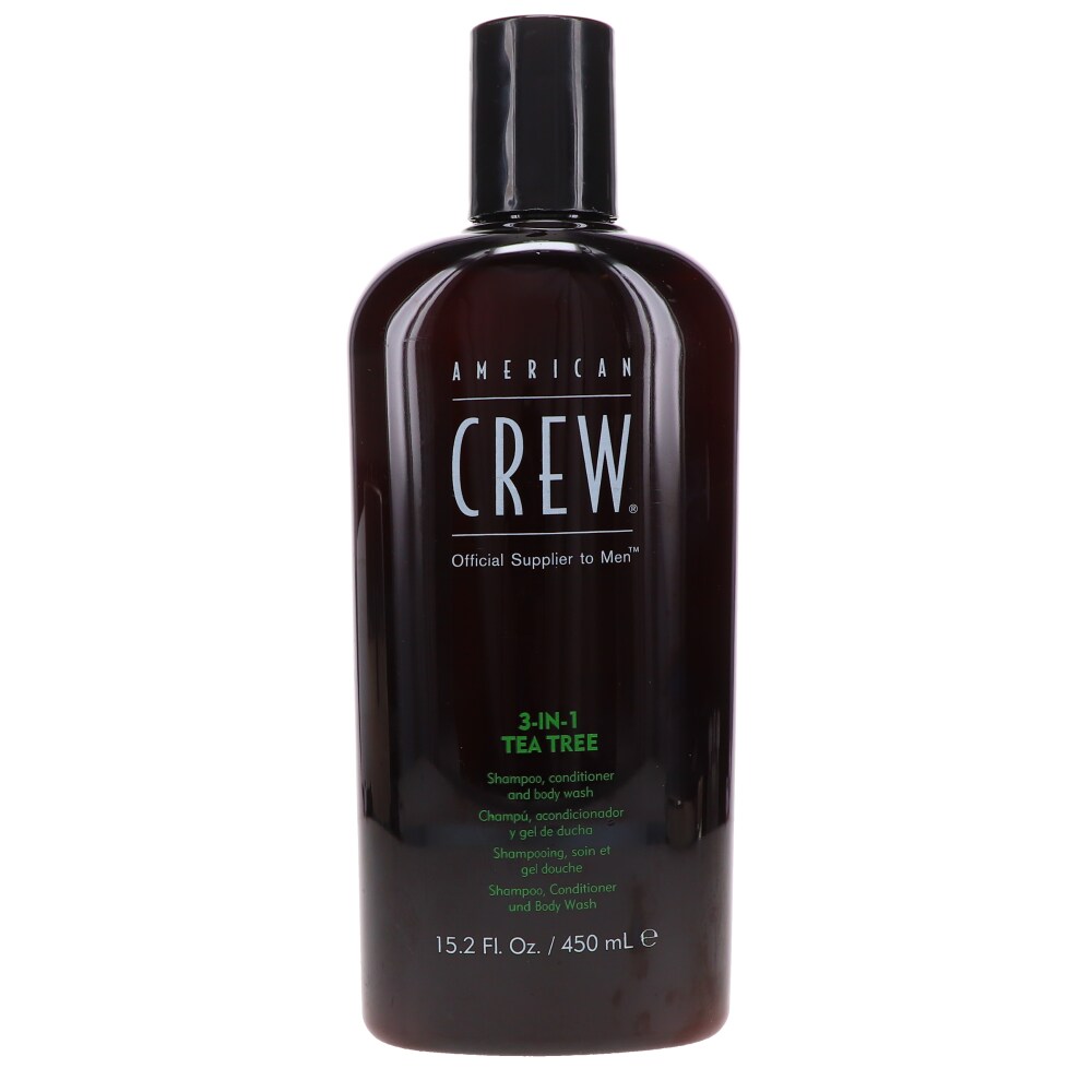 AMERICAN CREW TEA TREE Shampooing, après-shampooing et gel douche 3 en 1 450 ml