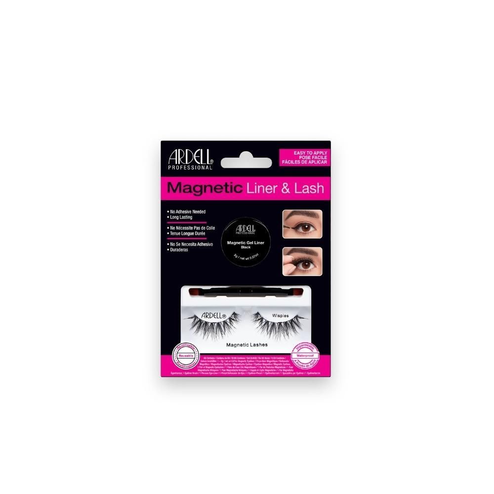 ARDELL MAGNETIC LINER &amp; LASH WISPIES eyelashes + gel liner 3 units