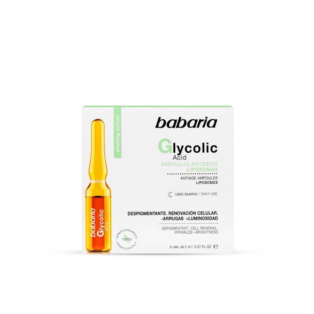 BABARIA ACIDE GLYCOLIQUE ampoules renouvellement cellulaire 5 x 2 ml
