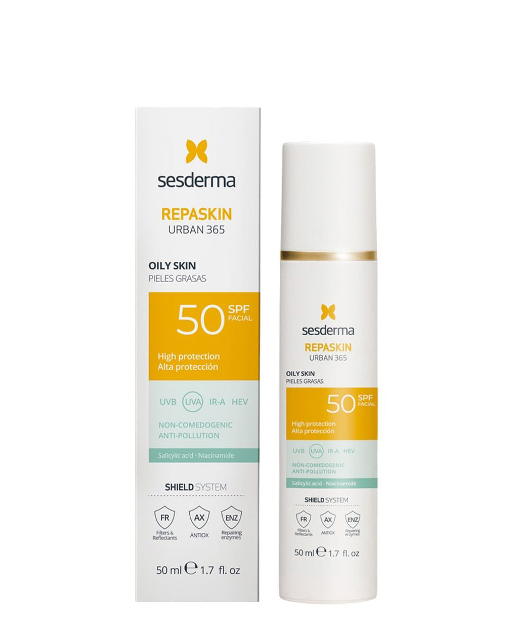 SESDERMA REPASKIN URBAN 365 photoprotector for oily skin SPF50 50 ml