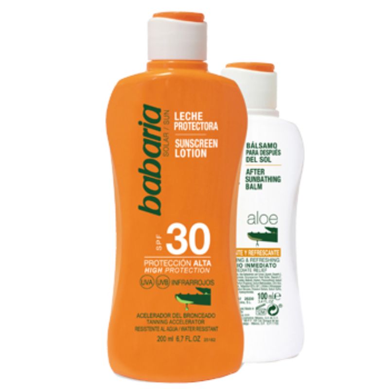 BABARIA SOLAR ALOE SPF30 ESTUCHE 2 pz
