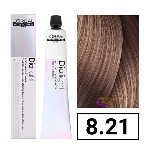 L'ORÉAL PROFESSIONNEL PARIS DIA LIGHT gel-crema acida senza ammoniaca #8,21 50 ml