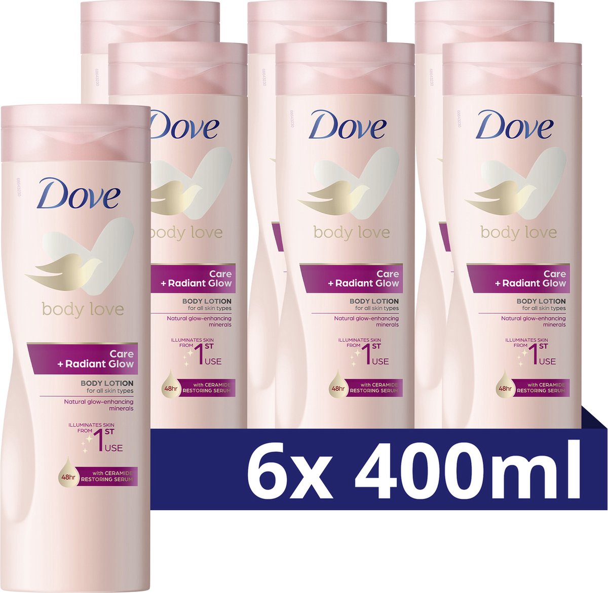 DOVE RADIANT GLOW lozione corpo tutti i tipi di pelle 400 ml