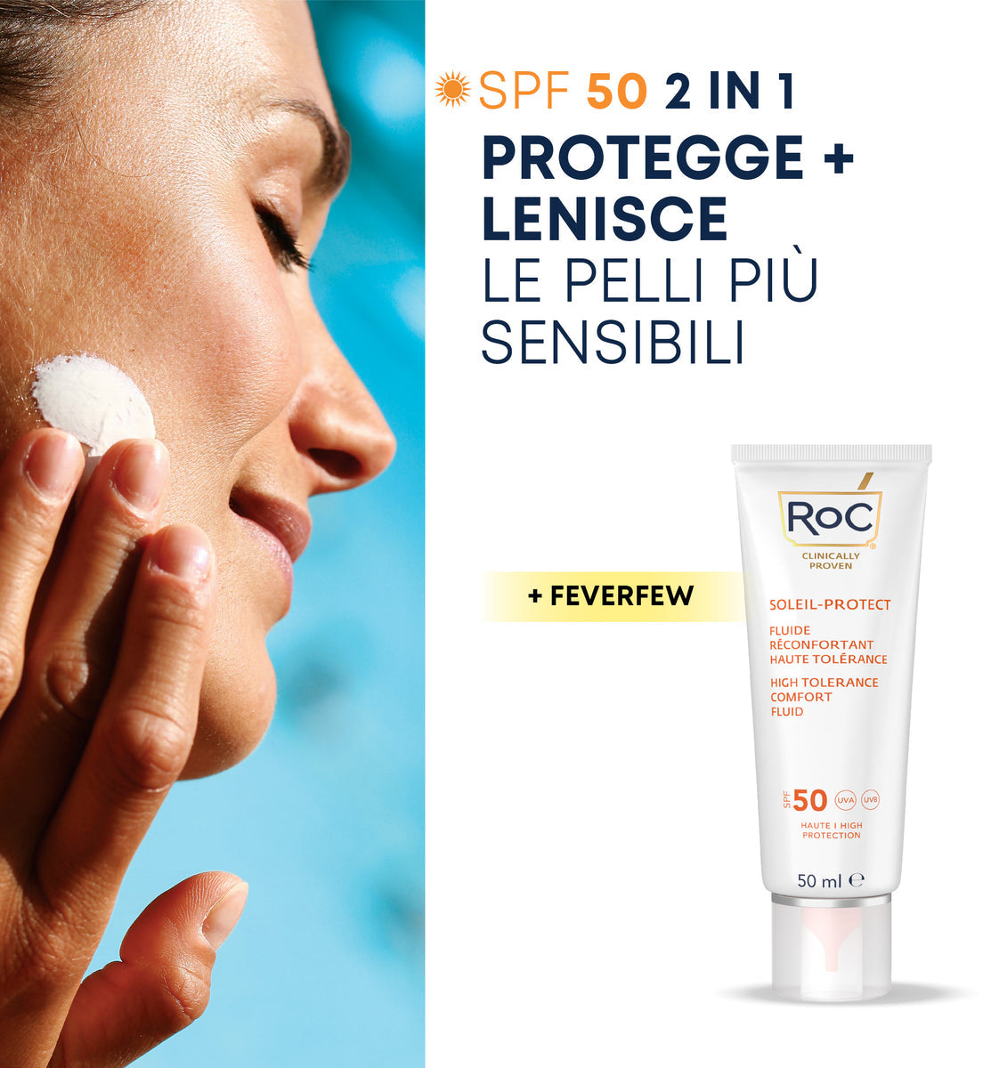 ROC PROTECTION SOLAIRE haute tolérance SPF50 50 ml