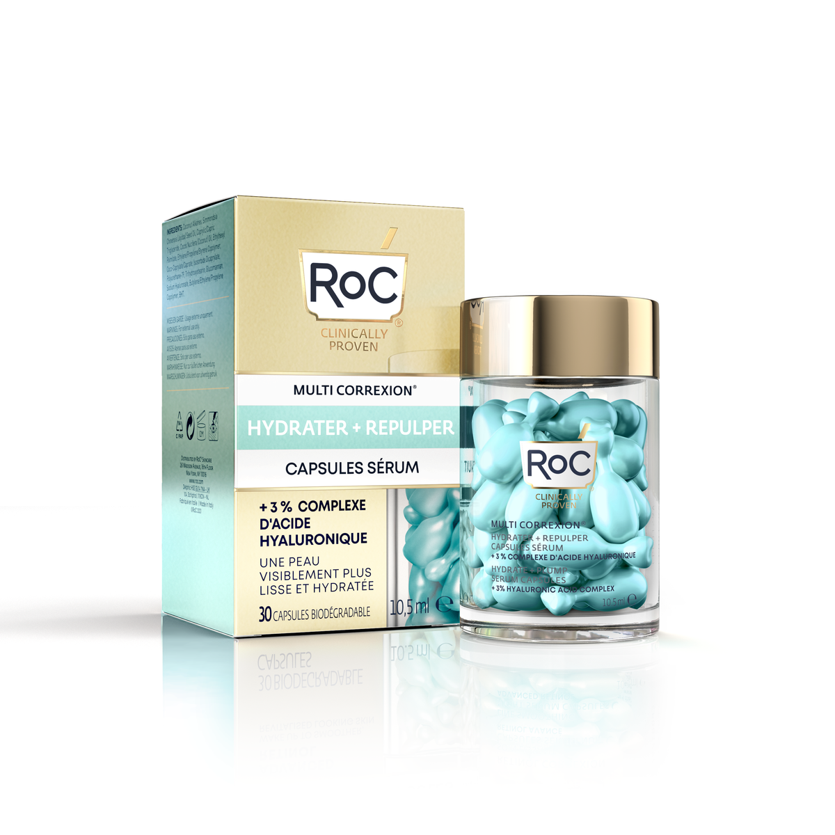 ROC HYDRATE + PLUMP capsule siero con acido ialuronico 30 pz