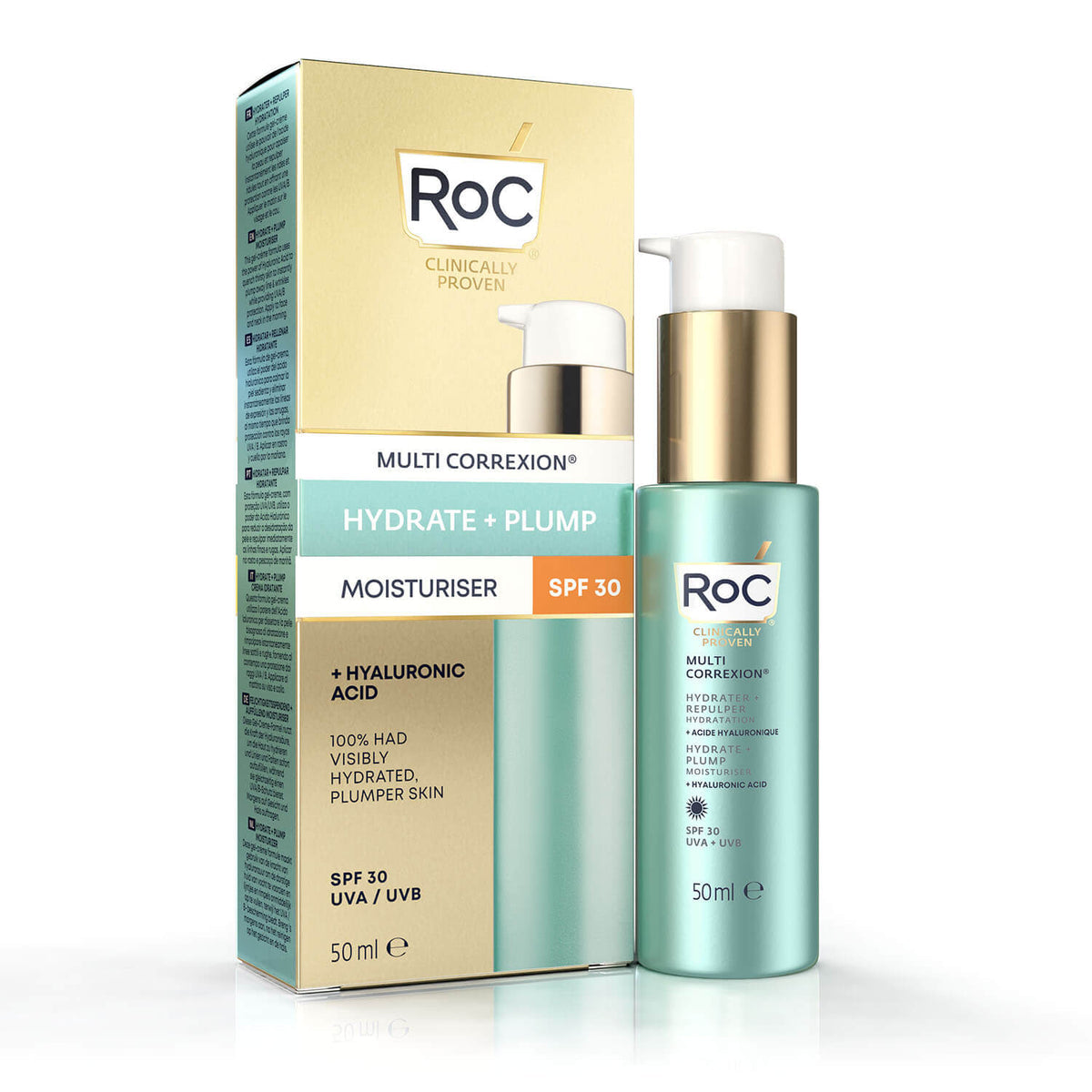 ROC HYDRATE + PLUMP crema occhi con acido ialuronico 15 ml