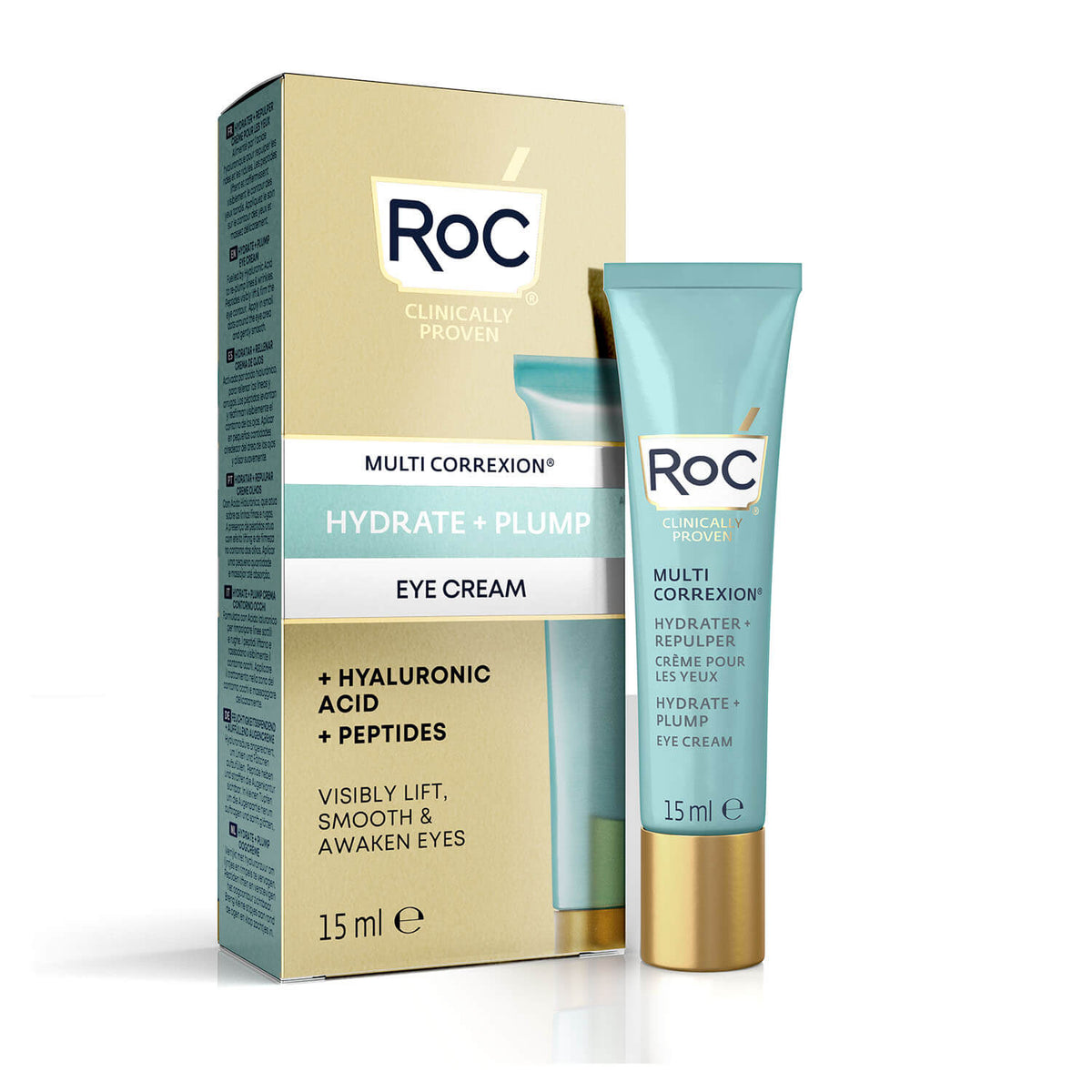 ROC HYDRATE + PLUMP crema occhi con acido ialuronico 15 ml