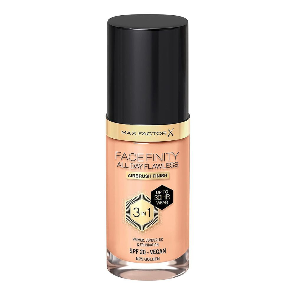 MAX FACTOR FACEFINITY 3IN1 primer, correttore e fondotinta #75-golden 30 ml
