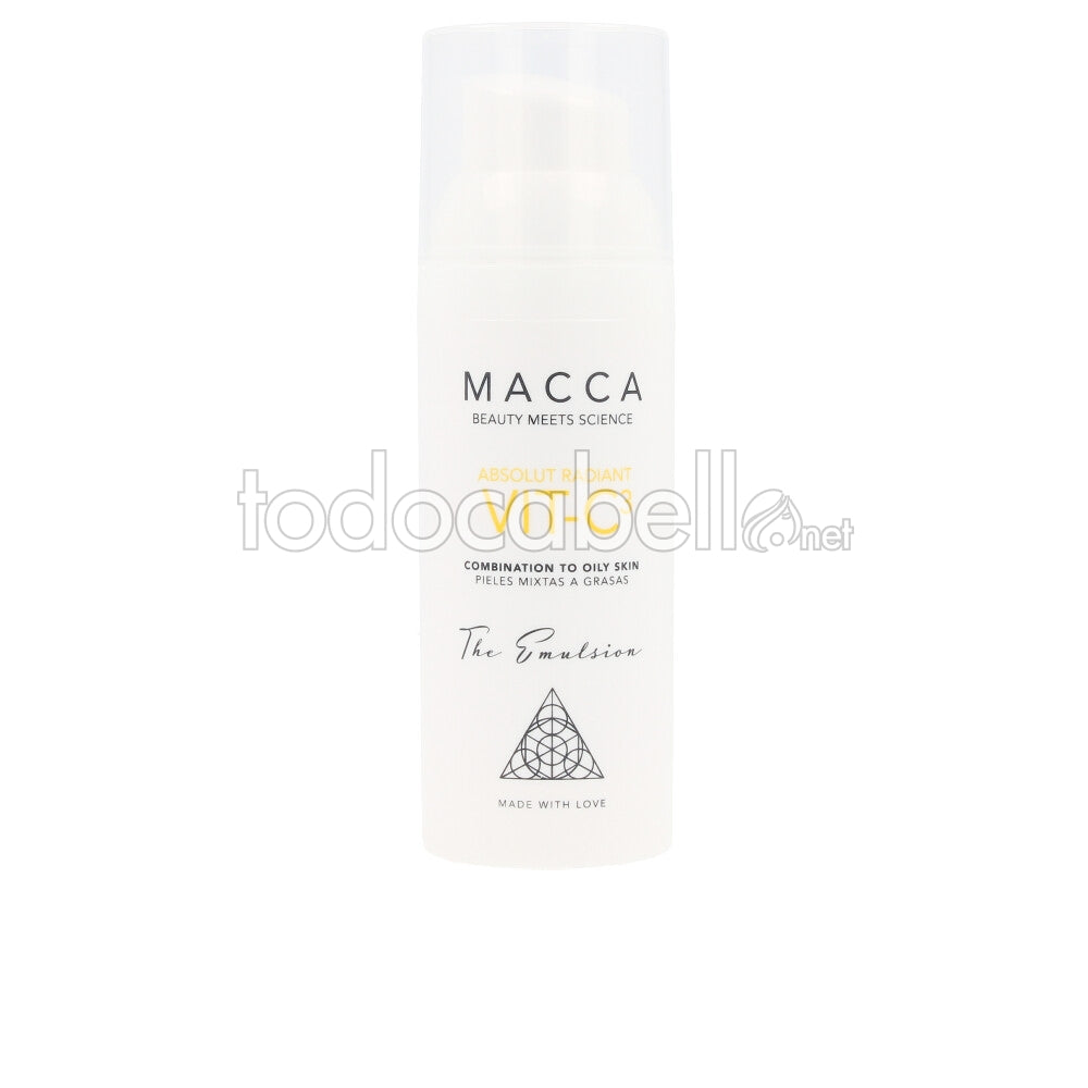 Émulsion MACCA ABSOLUT RADIANT VIT-C3 peaux mixtes à grasses 50 ml