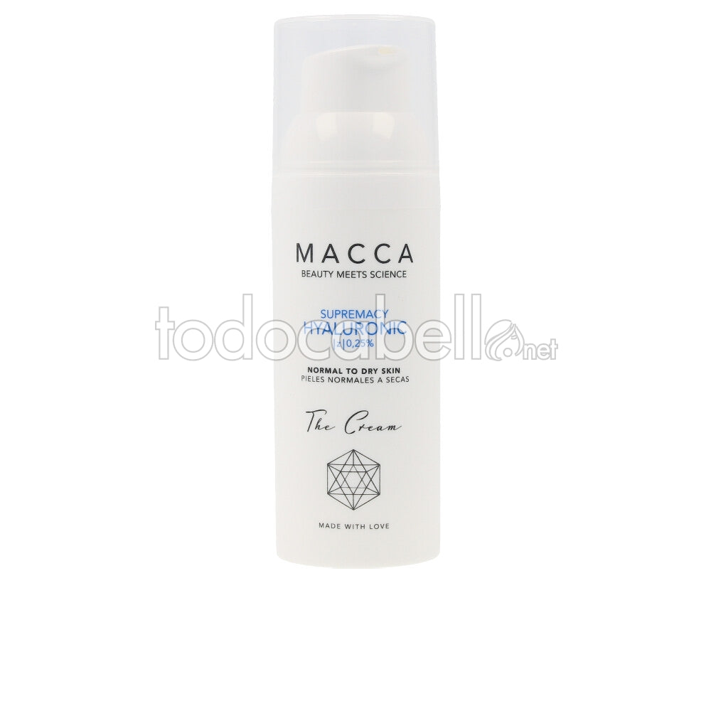 MACCA SUPREMACY ACIDE HYALURONIQUE crème 0,25% peaux normales à sèches 50 ml