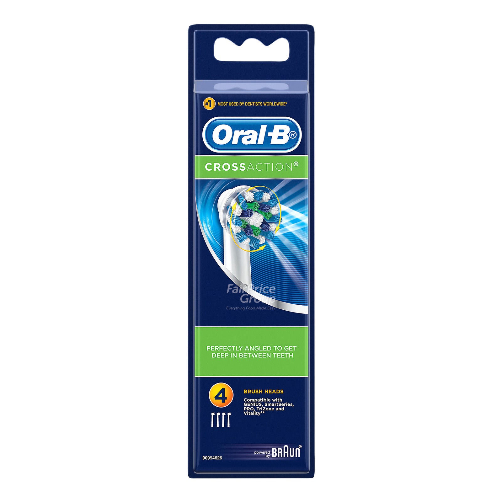 Têtes de brosse ORAL-B PRO CROSS ACTION #noir 4 pièces