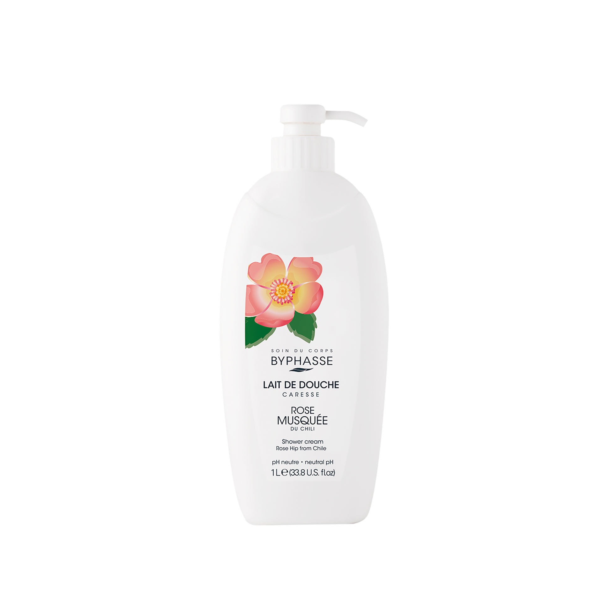 BYPHASSE CARESSE rosehip shower cream 1000 ml