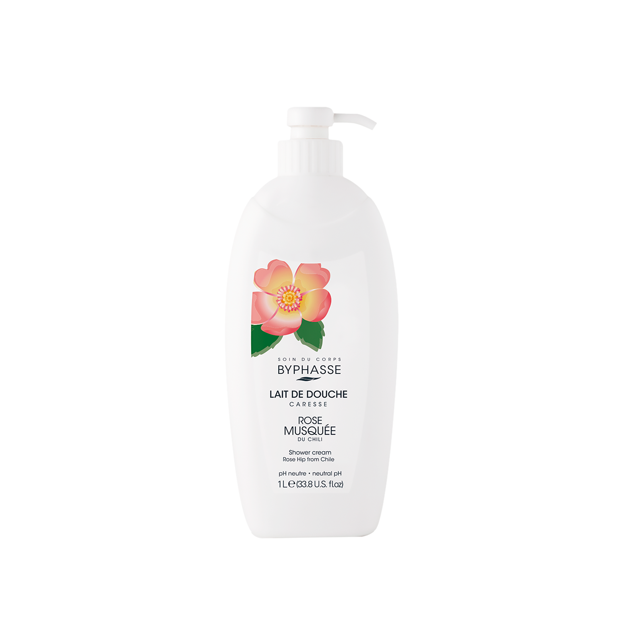 BYPHASSE CARESSE rosehip shower cream 1000 ml