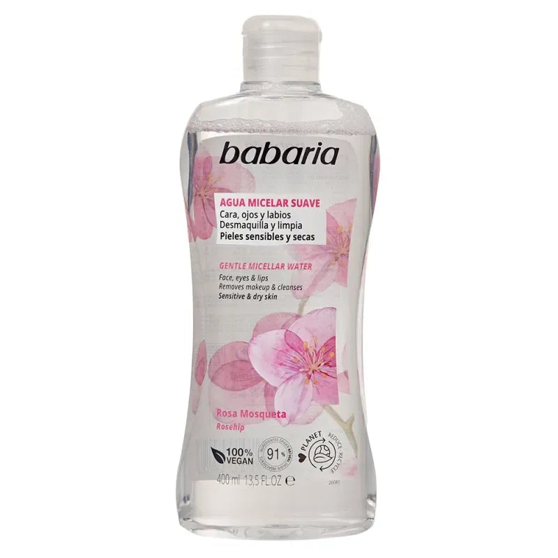 BABARIA ROSA MOSQUETA agua micelar desmaquillante 400 ml