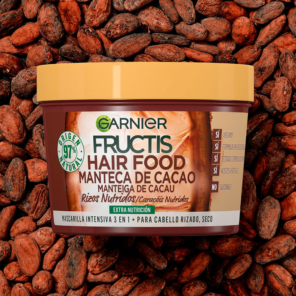 GARNIER FRUCTIS HAIR FOOD MASQUE BOUCLES NUTRITIVES AU BEURRE DE CACAO 390 ml