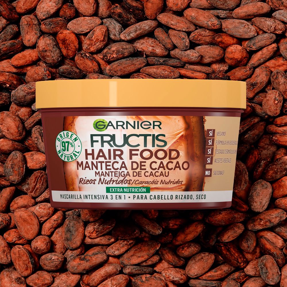 GARNIER FRUCTIS HAIR FOOD MASQUE BOUCLES NUTRITIVES AU BEURRE DE CACAO 390 ml