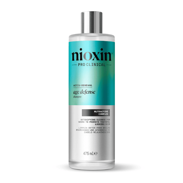 Shampooing anti-âge NIOXIN AGE DEFENSE purifie le cuir chevelu au niacinamide 475 ml