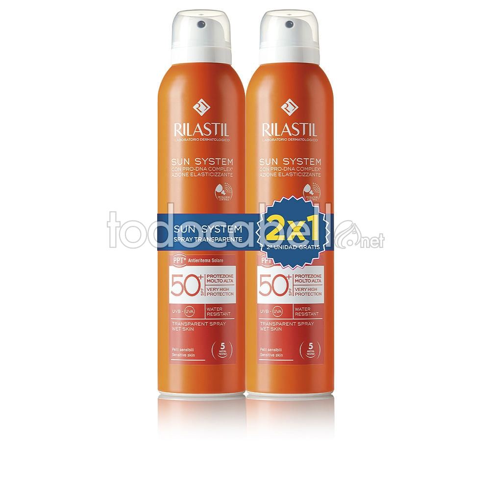 RILASTIL SUN SYSTEM 50+ SPRAY TRASPARENTE CONFEZIONE 2 x 200 ml