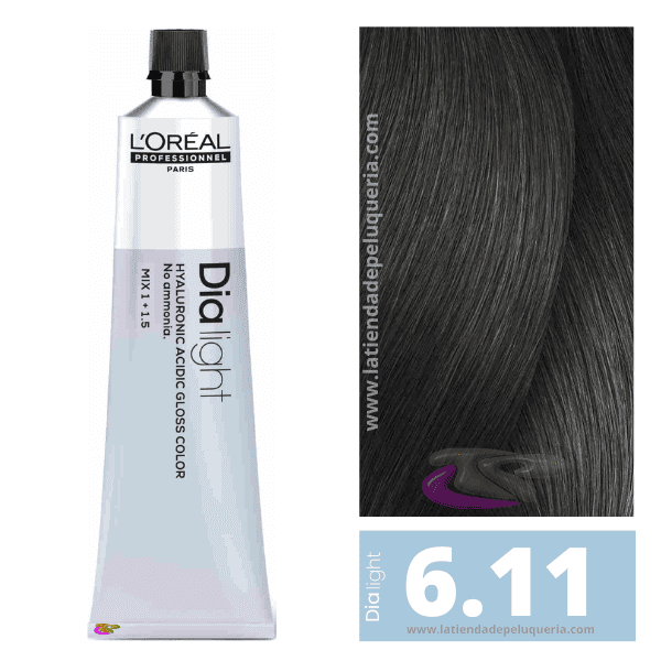 L'ORÉAL PROFESSIONNEL PARIS DIA LIGHT gel-crema acida senza ammoniaca #6.11 60 ml