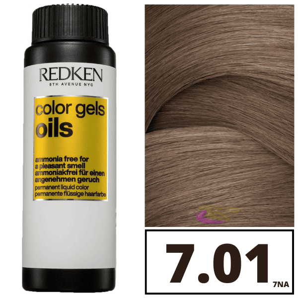 REDKEN COLOR GELS OIL #7NA -7.01 3 x 60 ml