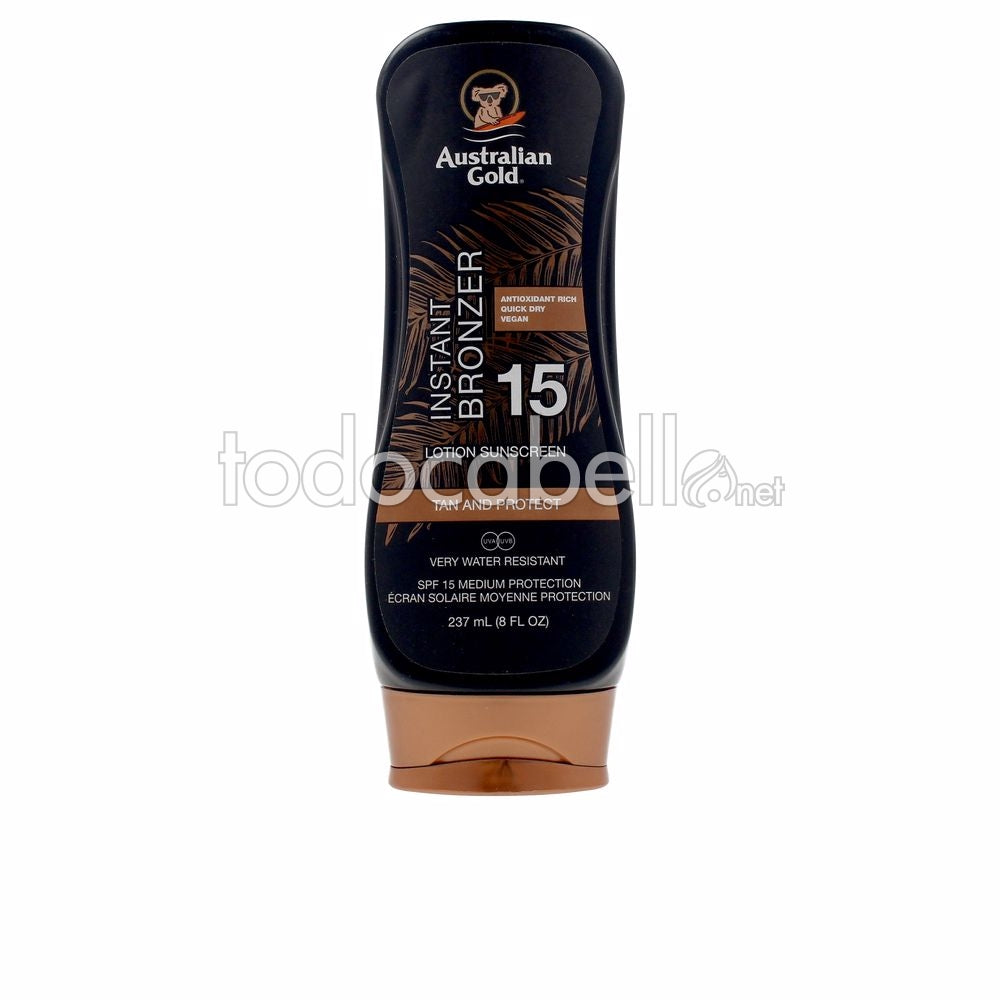AUSTRALIAN GOLD SUNSCREEN SPF15 lotion with bronzer 237 ml