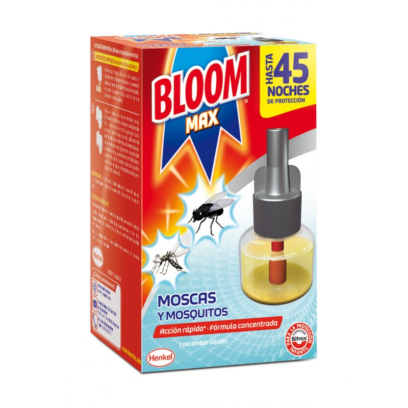 BLOOM MAX FLIES &amp; MOSQUITOES rec.liquid electric 45 nights 18 ml