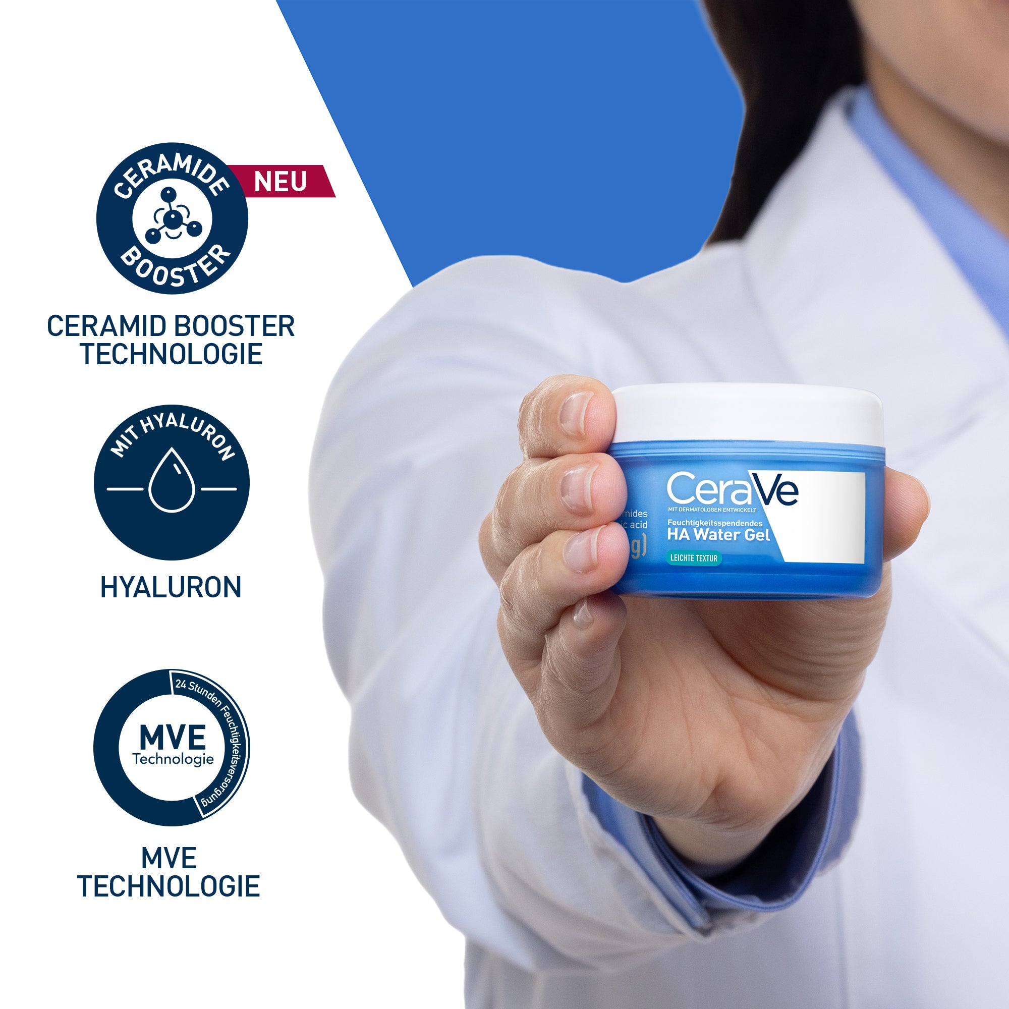CERAVE GEL D'EAU hydratant à l'acide hyaluronique, réparateur et repulpant 48 g