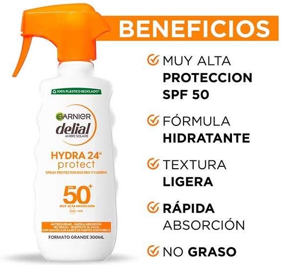 GARNIER HYDRA 24 PROTECT spray protettivo viso e corpo SPF50+ 270 ml