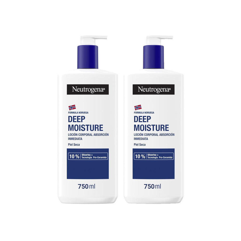 NEUTROGENA DEEP HYDRATION lozione per pelle secca confezione 2 x 750 ml