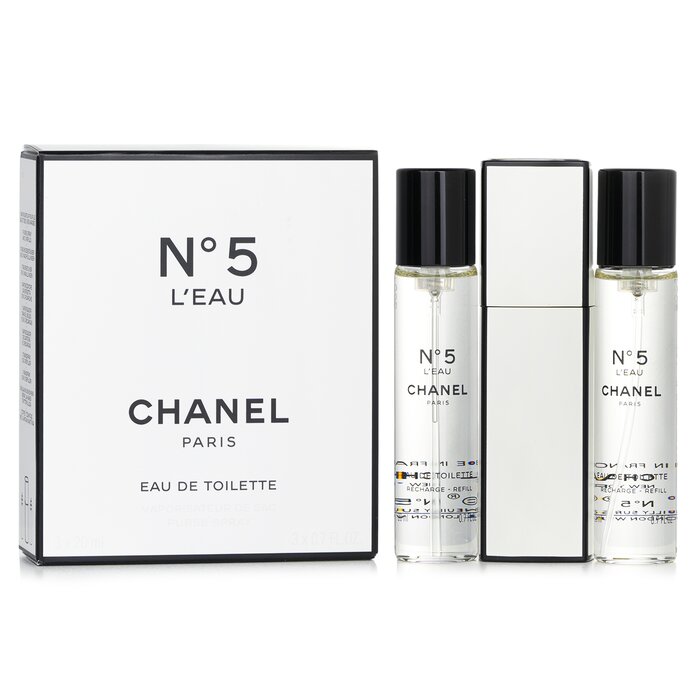 CHANEL Nº 5 eau de toilette purse spray refills 3 x 20 ml